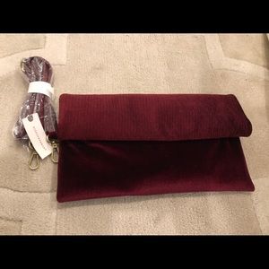 Anthropologie Velvet Clutch NWT